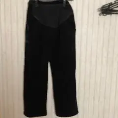 値下げマタニティ用　黒のウエスト調整可能ストレートパンツ