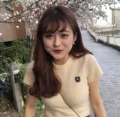 Bibiy ビビィ　B.ケーブルパフニット 半袖 紺　Bロゴ Bibiy ビビィ B.ケーブルパフニット 半袖 紺 Bロゴ - メルカリ