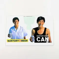 昭和レトロ　明石家さんま　サントリー ビール シール　ステッカー 当時物のサムネイル