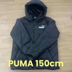 PUMA フード付きブラック中綿コート