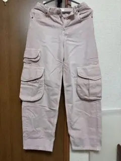 zara カーゴパンツ ピンク xs sサイズくらい kids デニム