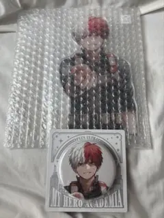 轟焦凍 僕のヒーローアカデミア アクリルMEGAフィギュア 缶バッジ