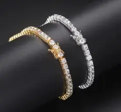 テニスネックレス イエローゴールド 他サイズあり 最高品質 モアサナイト