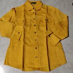 BURBERRYイエロー ボタンアップシャツ38