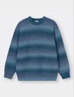 ローゲージセーター 長袖 グラデーション ニット L