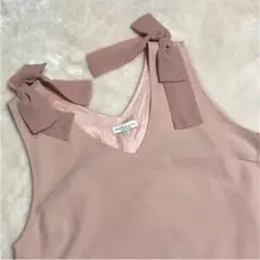 可愛い‼️肩におリボン付き❗️ジャンスカ　ワンピース