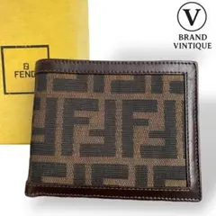【FENDI】二つ折り財布 ブラック 箱付 極美品 FENDI フェンディ 二つ折り財布 メンズ 財布 バッグ バグズ アイ
