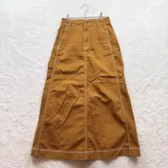 ビューティーアンドユース/S/茶系/ワークスカート/ステッチ/ロング丈/春秋