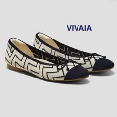 VIVAIA ビバイア フラットシューズ パンプス ホワイトタイガー - メルカリ