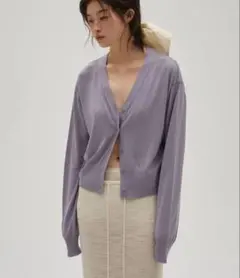 todayful Silk Cotton Cardigan アイスブルー