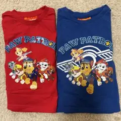 PAW PATROL Tシャツ 2枚セット 赤 青