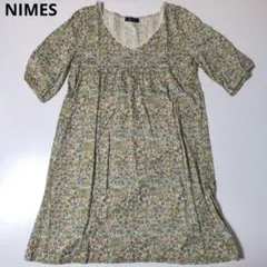 美品　NIMES　ニーム　小花柄ワンピース　チュニック コットン リバティ柄のサムネイル