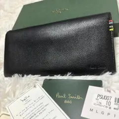 【レア,箱付き】Paul Smith ポールスミス 二つ折り財布 レザー 黒