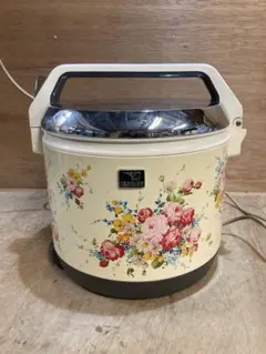 象印 ZOJIRUSHI 電子ジャー 保温ジャー 花柄 昭和レトロ