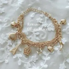 チャーム ブレスレット クラウン エッフェル塔 ハート 新品