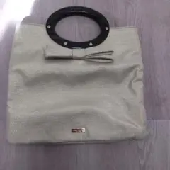 kate spade シルバー リボン ハンドバッグ