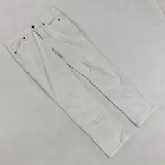 ユニクロスキニージーンズ ホワイト コ ットン混ロング丈スリムフィットサイズ26