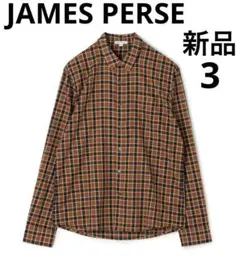 新品　JAMES PERSE ジェームスパース　シャツ コットンチェック３のサムネイル