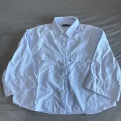 ZARA 七分袖シャツ ライトブルー