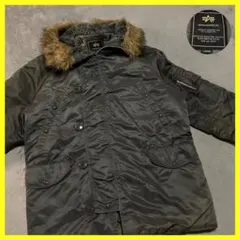 アルファインダストリーズ FlightJacket N-3B ミリタリー 緑 L