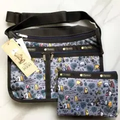 新品未使用　レスポートサックｘプーさんショルダーバック 新品未使用 LeSportsac レスポートサック プーさん ショルダー