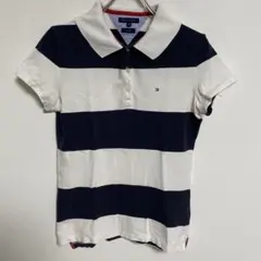 Tommy Hilfiger 半袖ポロシャツ M ネイビー/ホワイト