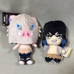 嘴平伊之助 鬼滅の刃 ぬいぐるみ chibi マスク付き　伊之助　ともぬい