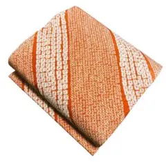 ユ88名古屋帯 鹿子絞り 紗綾形の地模様 九寸 正絹着物帯　仕立て上り