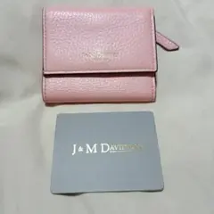 な*お様 美品　J & M DAVIDSON ピンク 三つ折り財布のサムネイル