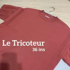 【Le Tricoteur】半袖 テラコッタ コットンガンジーセーターのサムネイル
