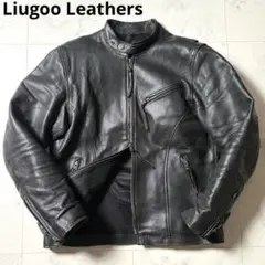 Liugoo Leathers パンチング レザージャケット ライダース L 黒
