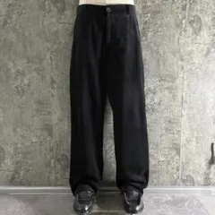 90s Giorgio Armani black corduroy slacksのサムネイル