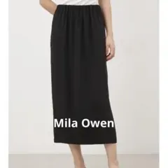 フォーマル　Mila Owen 黒　膝下スカート　カジュアル　総ゴム