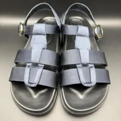★ZARA★ ケージサンダル ネイビー サテン素材 完売品 美品 23.5のサムネイル