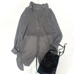 美品 アーバンリサーチドアーズ ヨウリュウロングシャツ 長袖シャツ グレー