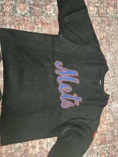 Perushu Mets ロゴ クルーネック ニット セーター