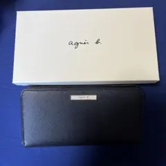 美品　QAW05－02 ラウンドジップロングウォレット　ネイビーのサムネイル