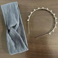 カチューシャ2点　シルバー系