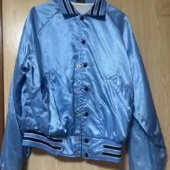 ナイロンベースボールジャケット　ARISTO JAC HILTON 水色