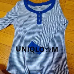 UNIQLO☆青と白のストライプ Mサイズ