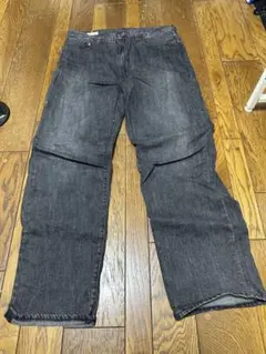 希少 リーバイス 555 ブラックデニム W34 L32 リラックスストレート