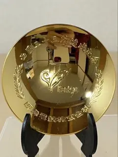 一畑電鉄の記念 金杯 限定 レア 一畑 鉄道 金杯 70周年 皿 ゴールド 電車 ラウンド