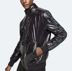 美品★ZARA man シリコンロゴテーピンググロス ビニールジャケットSサイズ