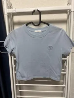 atmos クロップド丈 半袖Tシャツ ライトブルー Sのサムネイル