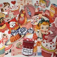 【海外雑貨】甘々レトロガールズ素材詰め合わせ★コラージュ・ジャンクジャーナル