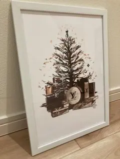 インテリア　アートポスター　A 4ホワイトフレーム付き