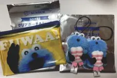 ご*】様 スンスン　スシローコラボ　エビ　指人形マスコット　クリアポーチ