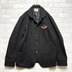 アップスタート アウター ジャケット メンズ L ブラック ロゴ刺繍 カジュアル