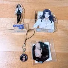 東京リベンジャーズ　アクリルスタンド　メタルバッジ　場地圭介　4点セット