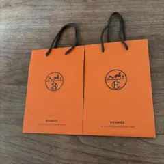 【美品】HERMÈS 小ショップ袋 2枚セットのサムネイル